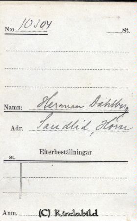 Herman Dahlberg  Sandlid  Horn
Herman Dahlberg  Sandlid  Horn
Nyckelord: Dahlberg Sandlid