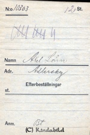 Axel Lönn  Adlerskog
Axel Lönn  Adlerskog
Nyckelord: Lönn Adlerskog