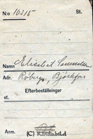 Elisabet Samuelsson  Röberga  Björkfors
Elisabet Samuelsson  Röberga  Björkfors
Nyckelord: Samuelsson Röberga