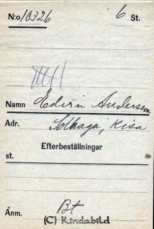 Edvin Andersson  Solhaga  Kisa
Edvin Andersson  Solhaga  Kisa
Nyckelord: Andersson Solhaga