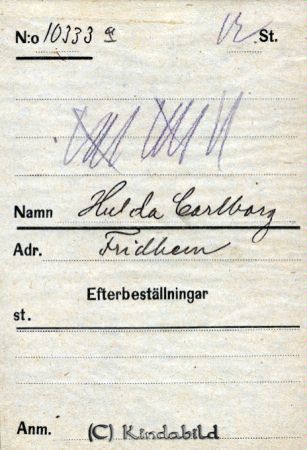 Hulda Carlborg  Fridhem
Hulda Carlborg  Fridhem
Nyckelord: Carlborg Fridhem