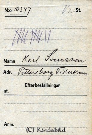 Karl Svensson  Pettersborg  Tidersrum
Karl Svensson  Pettersborg  Tidersrum
Nyckelord: Svensson Pettersborg