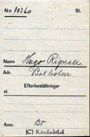 Hugo Rignell  Boxholm
Hugo Rignell  Boxholm
Nyckelord: Rignell Boxholm