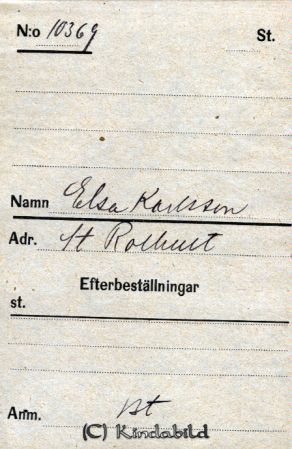 Elsa Karlsson  St Rothult
Elsa Karlsson  St Rothult
Nyckelord: Elsa Karlsson