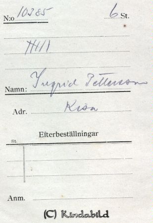 Ingrid Pettersson  Kisa
Ingrid Pettersson  Kisa
Nyckelord: Ingrid Pettersson