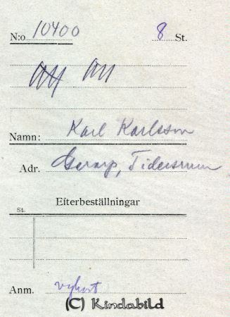 Karl Karlsson  Gerarp  Tidersrum
Karl Karlsson  Gerarp  Tidersrum
Nyckelord: Karlsson Gerarp