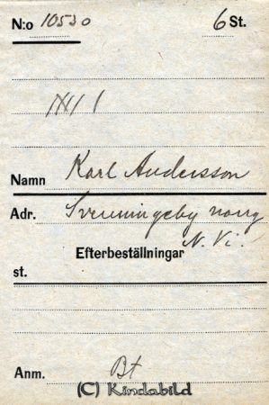 Karl Andersson  Svenningeby  Norrg.  N Vi
Karl Andersson  Svenningeby  Norrg.  N Vi
Nyckelord: Andersson Svenningeby