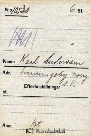 Karl Andersson  Svenningeby  Norrg.  N Vi
Karl Andersson  Svenningeby  Norrg.  N Vi
Nyckelord: Andersson Svenningeby