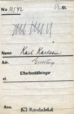 Karl Karlsson  Gulltorp
Karl Karlsson  Gulltorp
Nyckelord: Karlsson Gulltorp