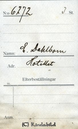 E Dahlbom  Hotellet
E Dahlbom  Hotellet
Nyckelord: Dahlbom Hotellet