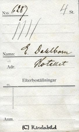 E Dahlbom  Hotellet
E Dahlbom  Hotellet
Nyckelord: Dahlbom Hotellet