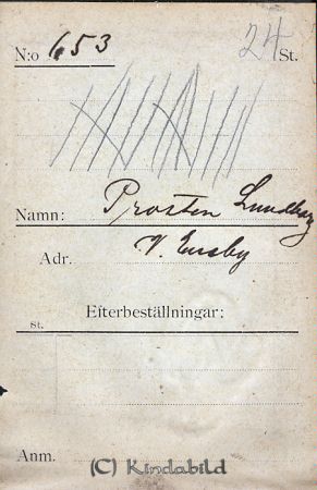 Prosten Lundborg  V. Eneby
Prosten Lundborg  V. Eneby
Nyckelord: Prosten Lundborg