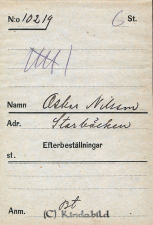 Oskar Nilsson  Starbäcken
Oskar Nilsson  Starbäcken
Nyckelord: Nilsson Starbäcken