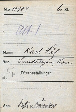 Karl Säf  Sundstugan  Horn
Karl Säf  Sundstugan  Horn
Nyckelord: Säf Sundstugan