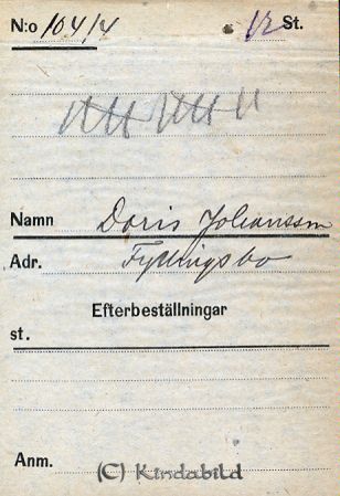 Doris Johansson  Fyllingsbo
Doris Johansson  Fyllingsbo
Nyckelord: Johansson Fyllingsbo