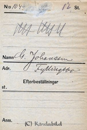 G Johansson  Fyllingsbo
G Johansson  Fyllingsbo
Nyckelord: Johansson Fyllingsbo