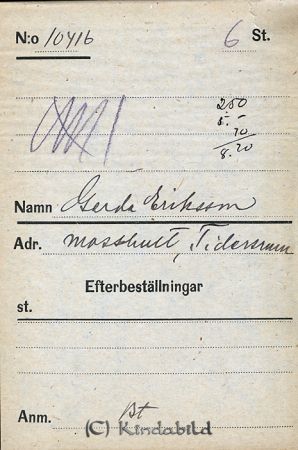 Gerda Eriksson  Mosshult Tidersrum
Gerda Eriksson  Mosshult Tidersrum
Nyckelord: Eriksson Mosshult