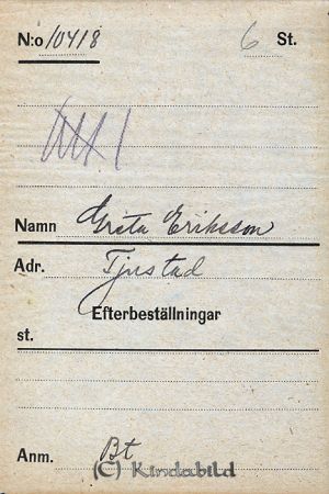Greta Eriksson  Tjustad
Greta Eriksson  Tjustad
Nyckelord: Eriksson Tjustad