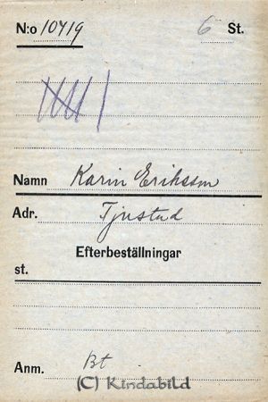 Karin Eriksson  Tjustad
Karin Eriksson  Tjustad
Nyckelord: Karin Eriksson Tjustad