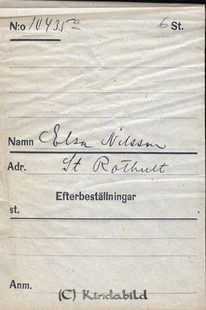 Elsa Nilsson  St Rothult
Elsa Nilsson  St Rothult  
Nyckelord: Elsa Nilsson
