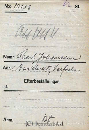 Carl Johansson  Norrhult  Verfveln
Carl Johansson  Norrhult  Verfveln
Nyckelord: Johansson Norrhult