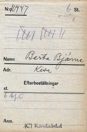 Berta Bjärne  Kisa
Berta Bjärne  Kisa
Nyckelord: Berta Bjärne