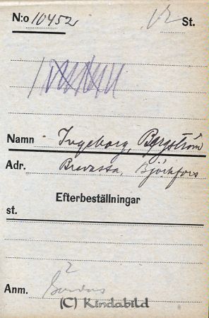 Ingeborg Bergström  Brevassa  Björkfors
Ingeborg Bergström  Brevassa  Björkfors
Nyckelord: Bergström Brevassa