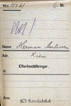 Herman Andersson  Kisa
Herman Andersson  Kisa
Nyckelord: Herman Andersson