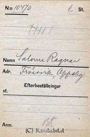Salome Ragnar  Frösvik  Oppeby
Salome Ragnar  Frösvik  Oppeby
Nyckelord: Ragnar Frösvik