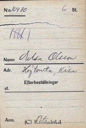 Elsa Olsson  Högtomta  Kisa
Elsa Olsson  Högtomta  Kisa
Nyckelord: Olsson Högtomta