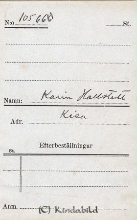Karin Hallstedt  Kisa
Karin Hallstedt  Kisa
Nyckelord: Karin Hallstedt