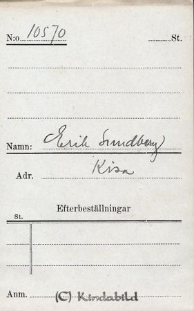 Erik Sundberg  Kisa
Erik Sundberg  Kisa
Nyckelord: Erik Sundberg