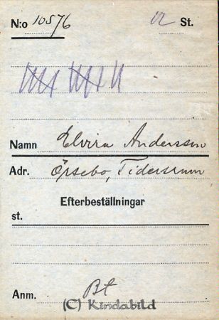 Elvira Andersson  Örsebo  Tidersrum
Elvira Andersson  Örsebo  Tidersrum
Nyckelord: Andersson Örsebo