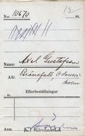 Axel Gustafsson  Brånefall  Odensviholm
Axel Gustafsson  Brånefall  Odensviholm
Nyckelord: Gustafsson Brånefall