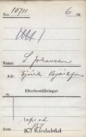L Johansson  Sjövik  Björkfors
L Johansson  Sjövik  Björkfors
Nyckelord: Johansson Sjövik
