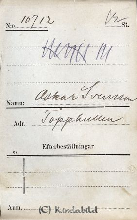 Oskar Svensson  Toppkullen
Oskar Svensson  Toppkullen
Nyckelord: Svensson Toppkullen