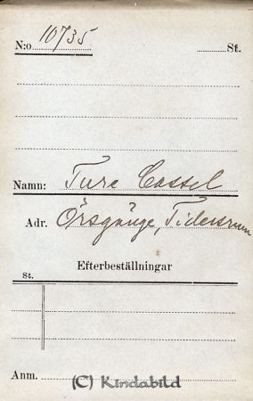Ture Cassel Örsgänge  Tidersrum
Ture Cassel Örsgänge  Tidersrum

raja
Ture Cassel, Örsgänge, Tidersrum 
Källa: smol
Nyckelord: Cassel Örsgänge
