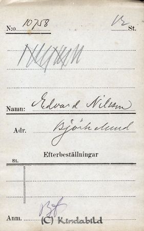 Edvard Nilsson  Björkelund
Edvard Nilsson  Björkelund
Nyckelord: Nilsson Björkelund