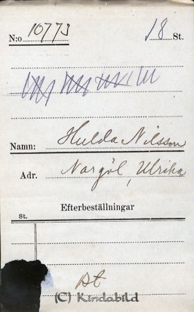 Hulda Nilsson  Nargöl  Ulrika
Hulda Nilsson  Nargöl  Ulrika
Nyckelord: Hulda Nilsson Nargöl Ulrika