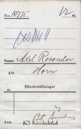 Axel Rosander  Horn
Alicé Svensson  Nargöl  Ulrika
Nyckelord: Svensson Nargöl