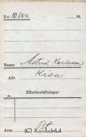 Astrid Karlsson Kisa
Nyckelord: Karlsson Kisa
