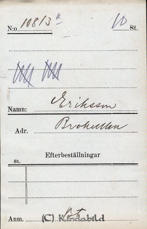 Eriksson  Brokullen
Eriksson  Brokullen
Nyckelord: Eriksson Brokullen