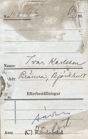 Ivar Karlsson  Bränna  Björkhult
Ivar Karlsson  Bränna  Björkhult
Nyckelord: Karlsson Bränna