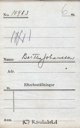 Bertha Johansson
Bertha Johansson 
Nyckelord: Bertha Johansson