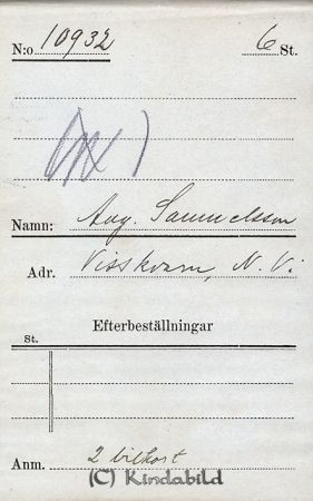 Aug Samuelsson  Visskvarn  N Vi
Aug Samuelsson  Visskvarn  N Vi
Nyckelord: Samuelsson Visskvarn