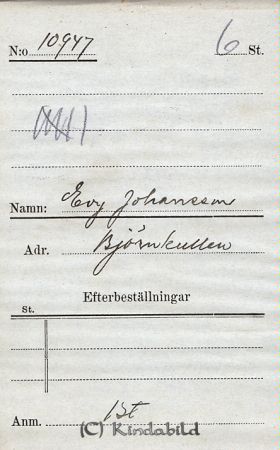 Evy Johansson  Björnkullen
Evy Johansson  Björnkullen
Nyckelord: Johansson Björnkullen