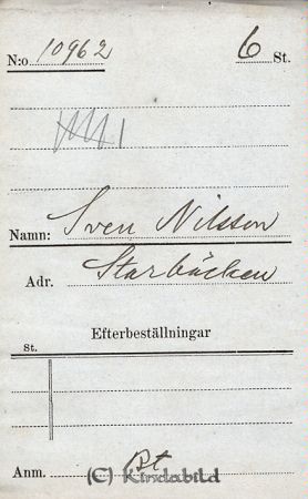 Sven Nilsson  Starbäcken
Sven Nilsson  Starbäcken
Nyckelord: Nilsson Starbäcken
