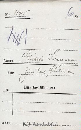 Gillis  Svensson  Tjustad  Slätmon
Gillis  Svensson  Tjustad  Slätmon
Nyckelord: Svensson Tjustad
