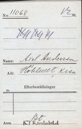 Axel Andersson  Hökhult  Kisa
Axel Andersson  Hökhult  Kisa
Nyckelord: Andersson Hökhult