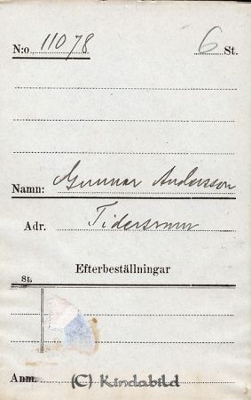 Gunnar Andersson  Tidersrum
Gunnar Andersson  Tidersrum
Nyckelord: Andersson Tidersrum